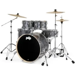 PDP Mainstage 5-Piece Complete Drum Set with Hardware and Cymbals - Twisted Graphite