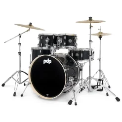 PDP Mainstage 5-Piece Complete Drum Set with Hardware and Cymbals - Black Sparkle