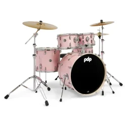 PDP Mainstage 5-Piece Complete Drum Set with Hardware and Cymbals - Pale Rose
