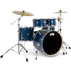 PDP Mainstage 5-Piece Complete Drum Set with Hardware and Cymbals - Twisted Blue Steel