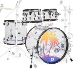 PDP 25th Anniversary Acrylic with Walnut Hoops Shell Pack - 7x10, 8x12, 16x16, 16x22