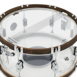PDP 25th Anniversary Acrylic with Walnut Hoops Snare - 14X6.5