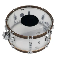 PDP 25th Anniversary Acrylic with Walnut Hoops Snare - 14X6.5