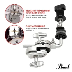 Pearl Bass Drum Hoop Mounted Closed Hi-Hat Holder