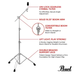Pearl BC-830 Boom Cymbal Stand w/ Uni-Lock Tilter