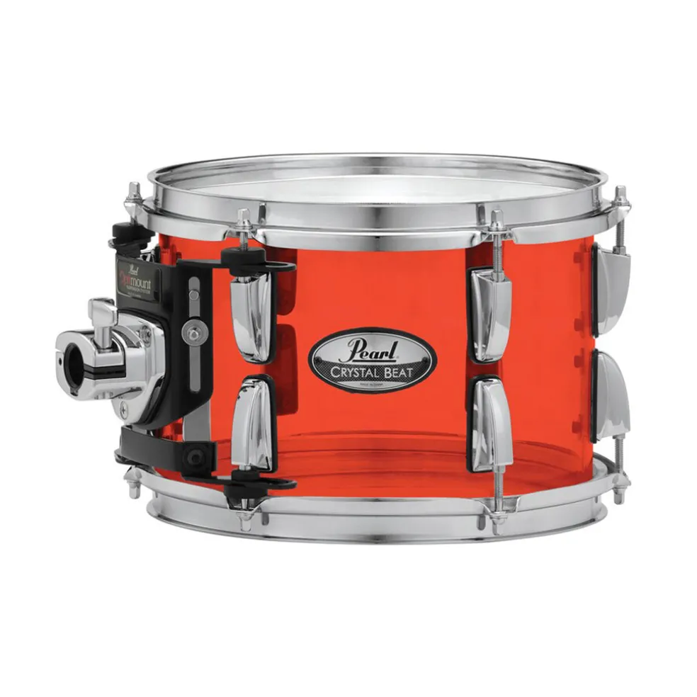 Pearl CRB Crystal Beat 8 x 7" Tom with Optimount - Ruby Red