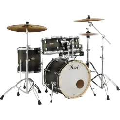 Pearl Decade Maple 5-Piece Drum Kit Package with Zildjian Cymbals & Hardware - Satin Black Burst - FREE 14" I Series crash (ZILH14C)