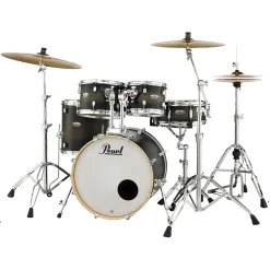 Pearl Decade Maple 5-Piece Drum Kit Package with Zildjian Cymbals & Hardware - Satin Black Burst - FREE 14" I Series crash (ZILH14C)