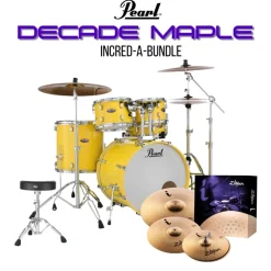 Pearl Decade Maple 22" Fusion Plus Incred-A-Bundle Drum Kit - Solid Yellow