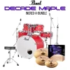 Pearl Decade Maple 22" Fusion Plus Incred-A-Bundle Drum Kit - Matte Racing Red