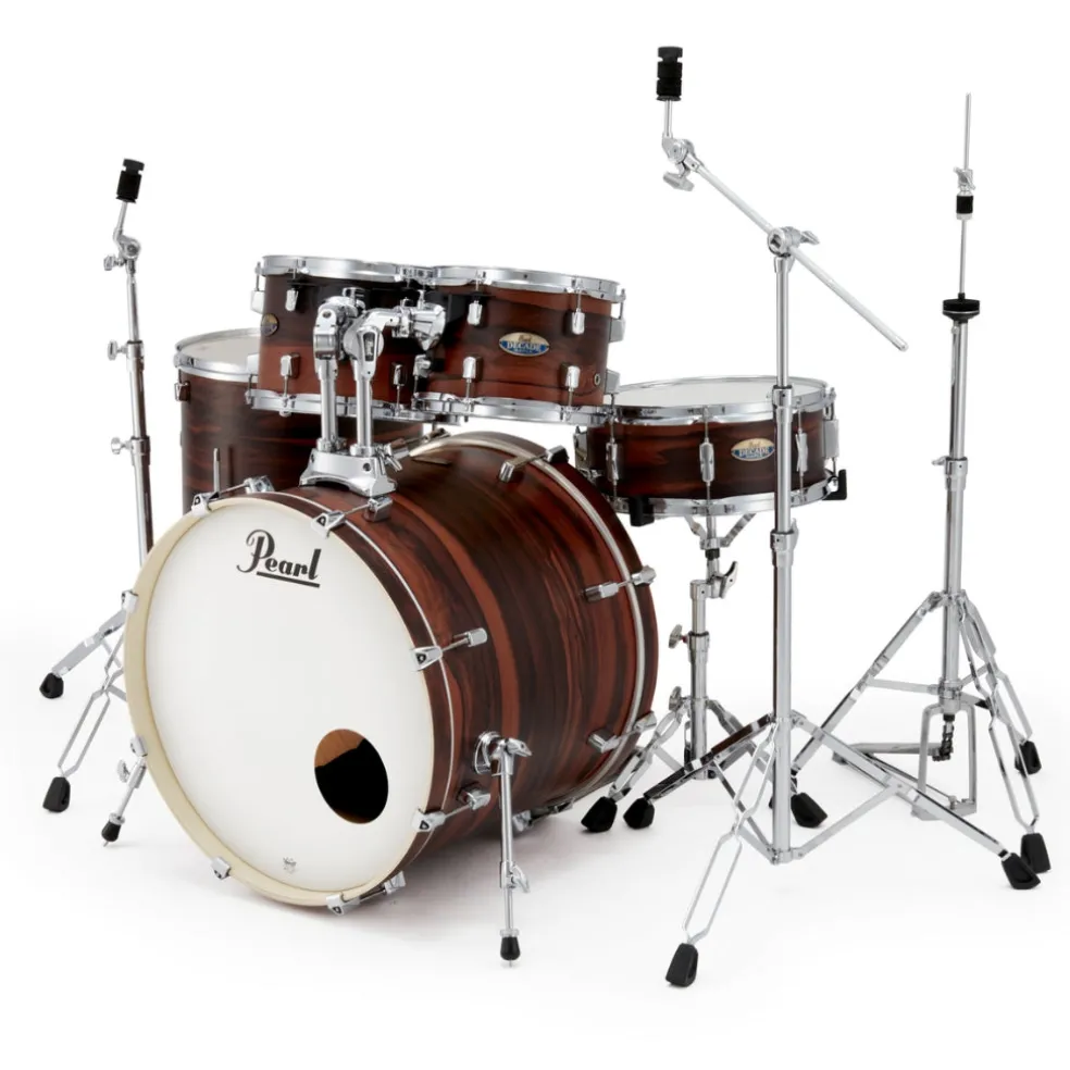 Pearl DMPC905SP/C-828K Decade Maple 5piece Fusion Kit with Hardware - Matte Dark Walnut