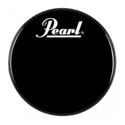 Pearl Drumheads 20" Black with White Logo