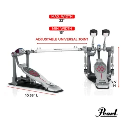 Pearl Eliminator Redline Double Pedal - Belt Drive