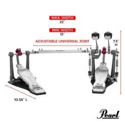 Pearl Eliminator Solo Double Pedal - Red