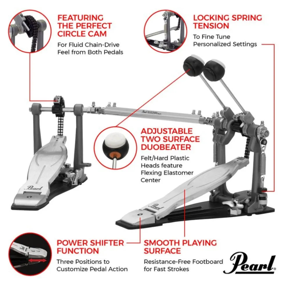 Pearl Eliminator Solo Double Pedal - Black