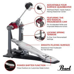 Pearl Eliminator Solo Single Pedal - Red