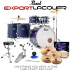 Pearl Export Lacquer EXL 22" Fusion Plus Kit Package with Zildjian Cymbals & Hardware (Free 14" Floor Tom) - Indigo Night