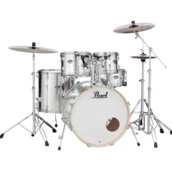 Pearl Export 22" EXX Fusion Plus Drum Kit Package with Zildjian Cymbals & Hardware - Mirror Chrome