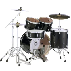 Pearl Export 22" EXX Fusion Drum Kit Package with Zildjian Cymbals & Hardware - Jet Black