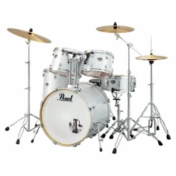 Pearl Export 22" EXX Fusion Plus Drum Kit Package with Zildjian Cymbals & Hardware - Arctic Sparkle