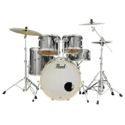 Pearl Export 22" EXX Fusion Plus Drum Kit Package with Zildjian Cymbals & Hardware - Smokey Chrome