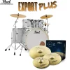 Pearl Export 20" EXX Fusion Drum Kit Package with Zildjian Cymbals & Hardware - Arctic Sparkle
