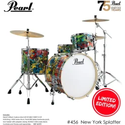 Pearl EXX Artisan 22" 4 Piece Fusion Plus Kit with Hardware - Limited Edition NY Splatter