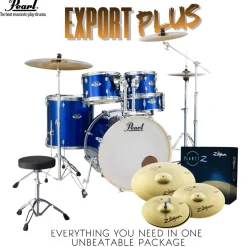 Pearl EXX Export Plus 22" Fusion Plus Kit Package - High Voltage Blue