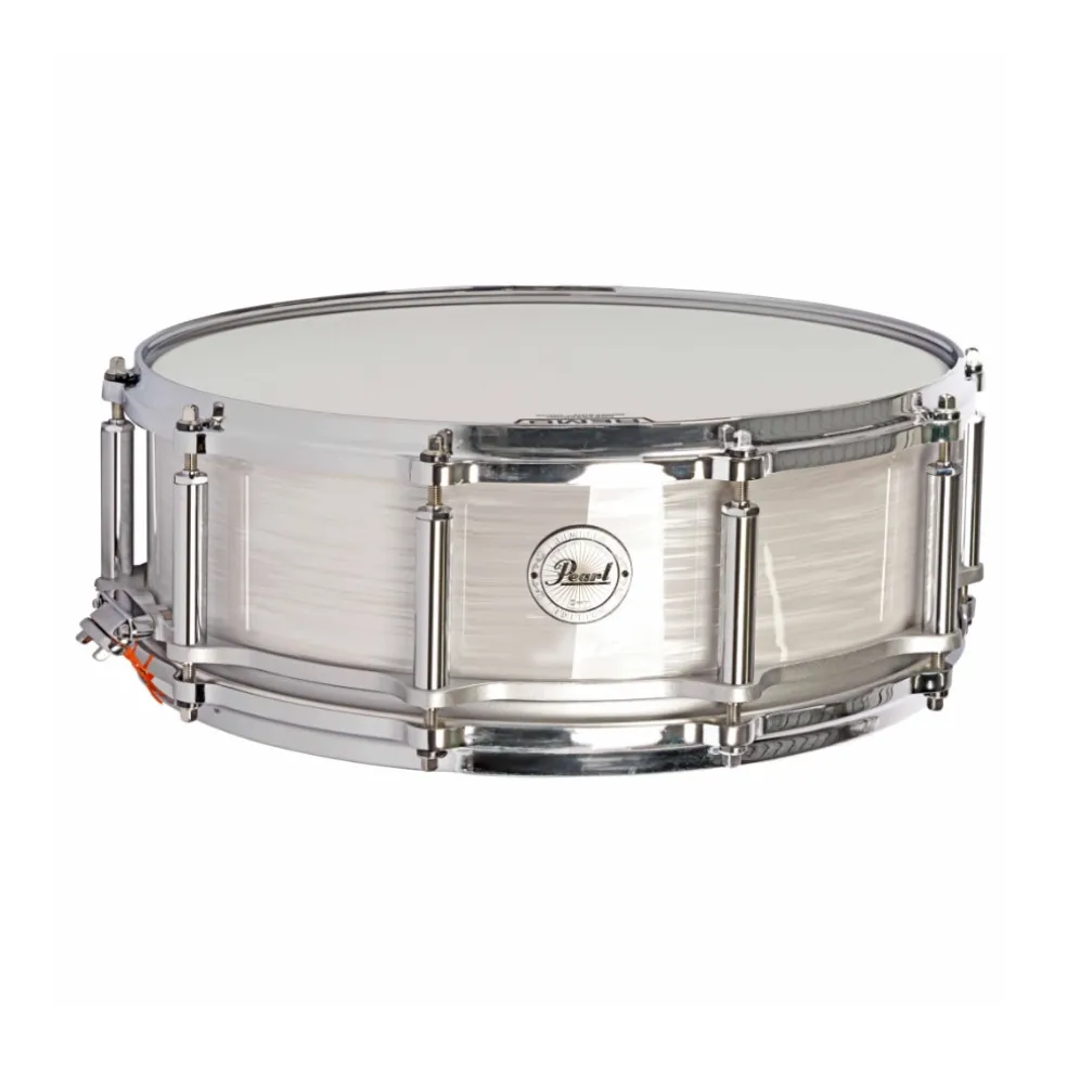 Pearl Limited Edition 75th Anniversary 14X5 Free Floater Phenolic Snare Drum in Pearl White Oyster
