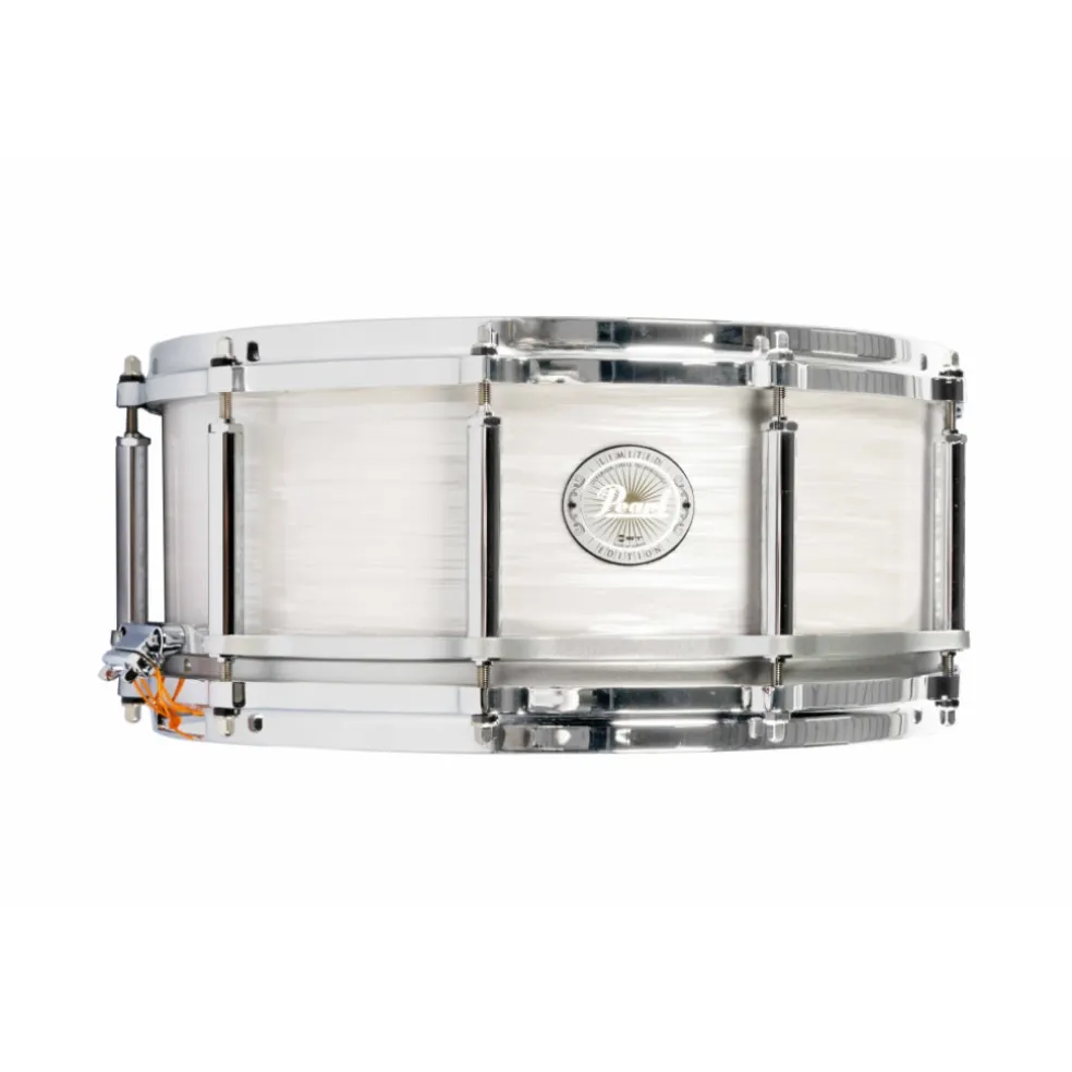 Pearl Limited Edition 75th Anniversary 14X5 Free Floater Phenolic Snare Drum in Pearl White Oyster