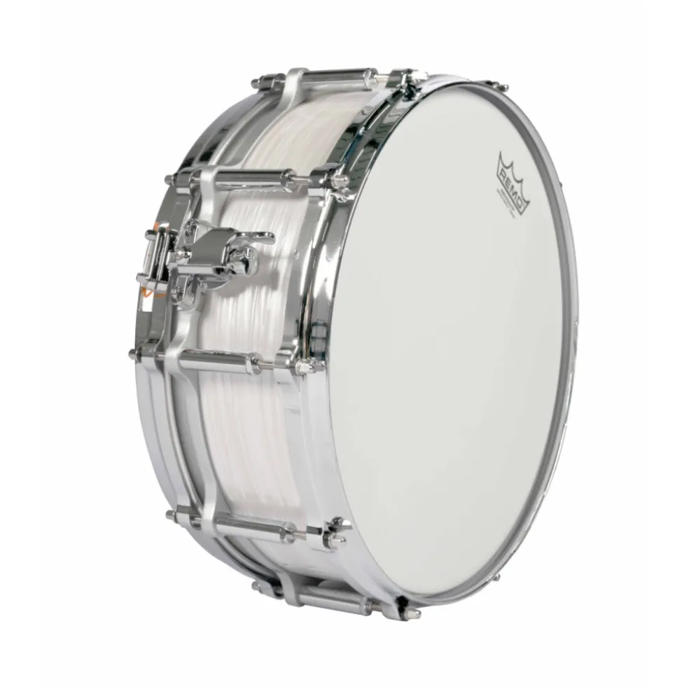 Pearl Limited Edition 75th Anniversary 14X5 Free Floater Phenolic Snare Drum in Pearl White Oyster