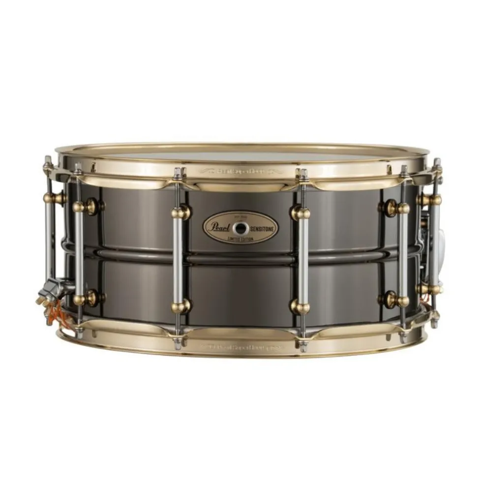 Pearl Limited Edition 14x6.5 SensiTone Black Nickel Brass Snare Drum
