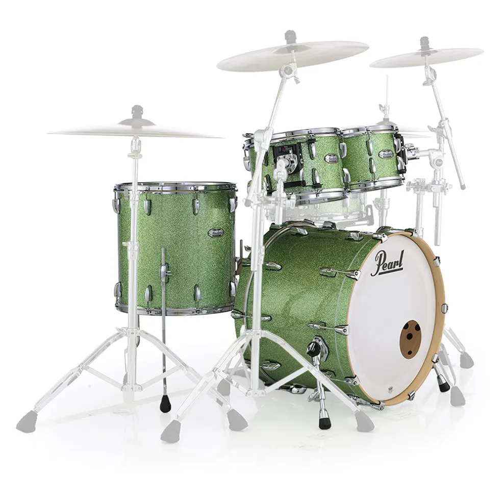 Pearl Masters Maple Complete - MCT 20" 4-Piece Shell Pack (10 x 7TT, 12 x 8TT, 14 x 12FT, 20 x 14BD(BX) Absinthe Sparkle