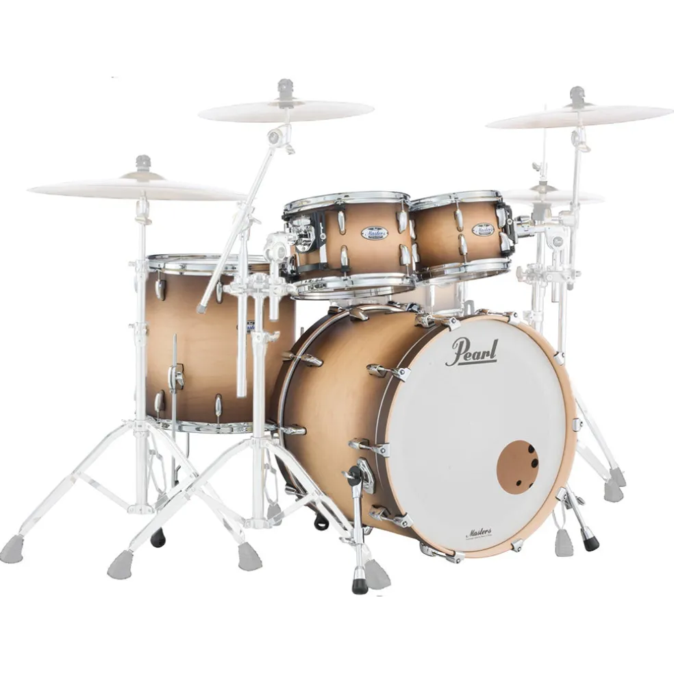 Pearl Masters Maple Complete 4-Piece Shell Pack - Satin Natural Burst