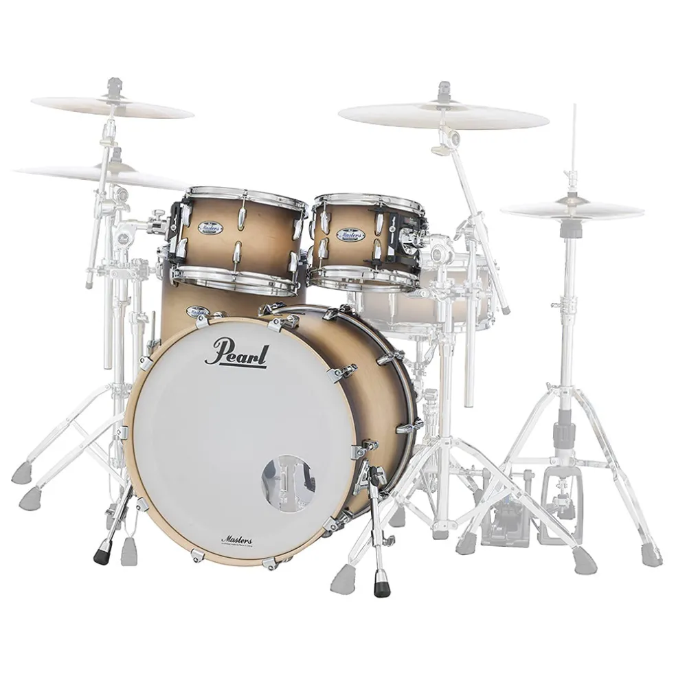 Pearl Masters Maple Complete 4-Piece Shell Pack - Satin Natural Burst