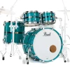 Pearl Masters Maple Gum 4pc Shell Pack (2216BX, 1007T, 1208T,1616F) - Aqua Turquoise Stripe