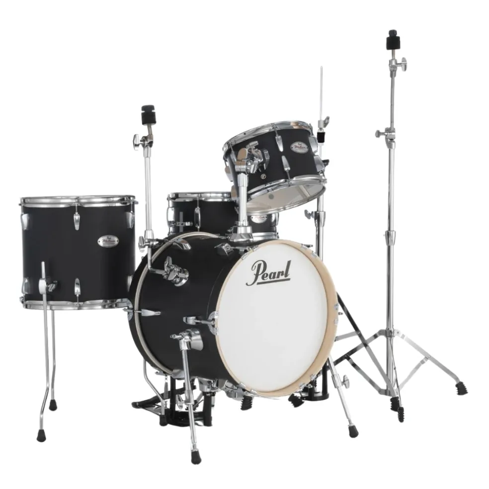 Pearl Midtown Series MT564C752 4-piece Drum Set with Hardware - Matte Asphalt Black