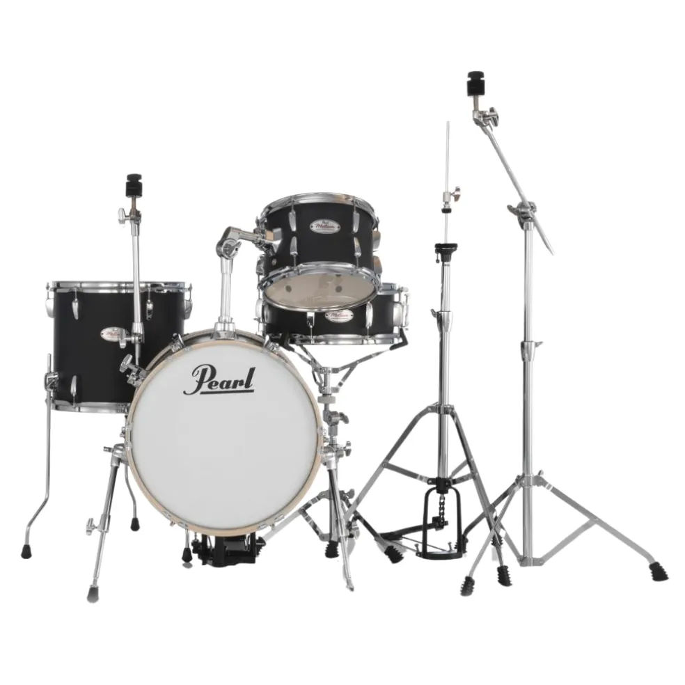 Pearl Midtown Series MT564C752 4-piece Drum Set with Hardware - Matte Asphalt Black