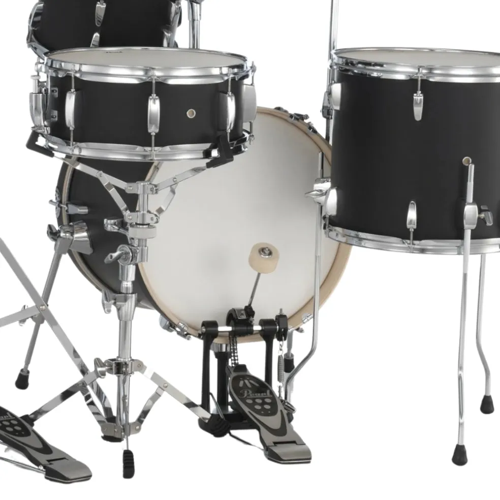 Pearl Midtown Series MT564C752 4-piece Drum Set with Hardware - Matte Asphalt Black