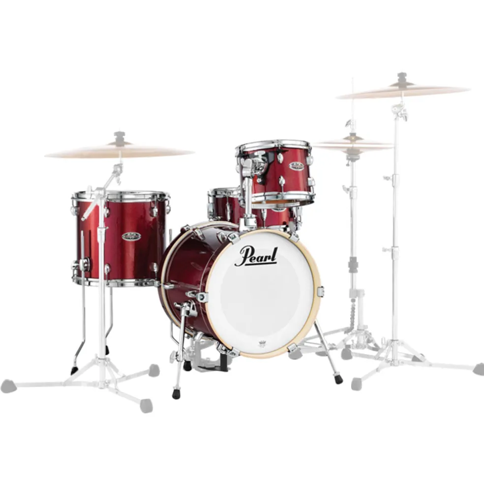 Pearl Midtown Shell Pack - 10, 13FT ,13S , 16K - Black Cherry Glitter