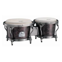 Pearl Primero Pro Bongos: 7"/8-1/2" Fiberglass - Wine Red Marble