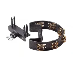 Pearl Quick Draw Tambourine Gold Jingles with Quickmount Holder - X Model