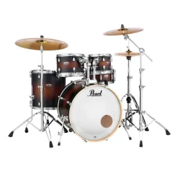 Pearl 22" Decade Maple 5-Piece Drum Kit Package with Zildjian Cymbals (S Series) & Hardware - Satin Brown Burst
