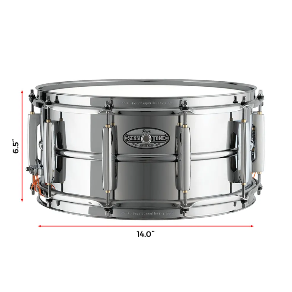 Pearl 14"x6.5" Sensitone Heritage Alloy Snare Drum - Steel