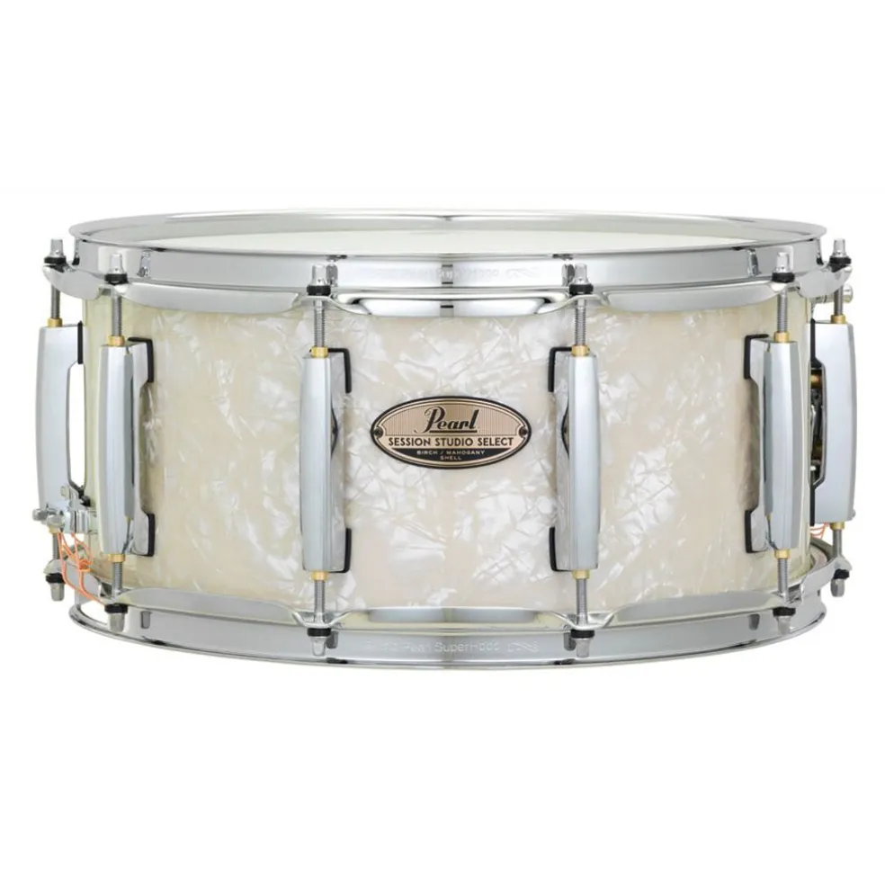 Pearl 14"x6.5" Session Studio Select Snare Drum - Nicotine White