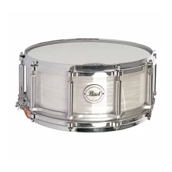 Pearl 14"x6.5" 75th Anniversary President Series Free Floater Phenolic Snare Drum - Pearl White Oyster