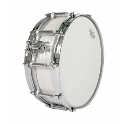 Pearl 14"x6.5" 75th Anniversary President Series Free Floater Phenolic Snare Drum - Pearl White Oyster
