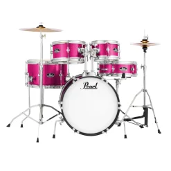 Pearl Roadshow Junior 5-Piece Drum Kit Pack with Hardware & Cymbals - Pink
