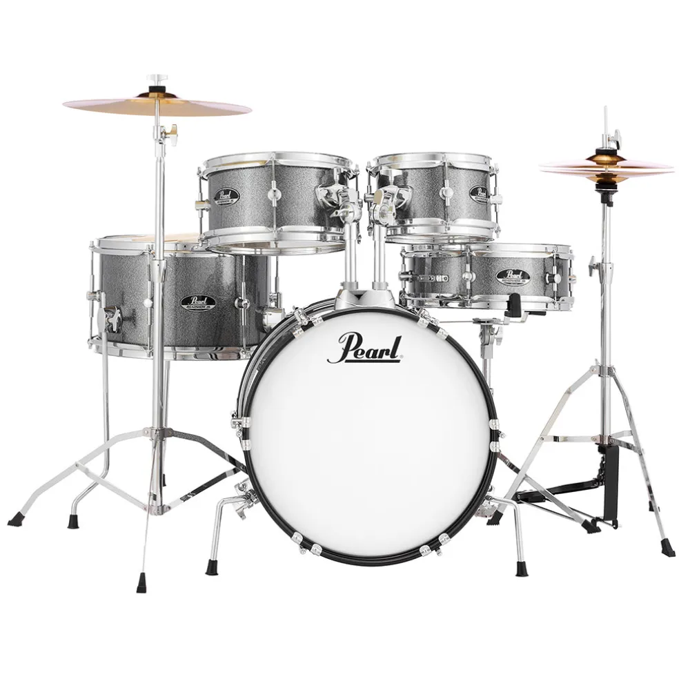 Pearl Roadshow Junior 5-Piece Drum Kit Pack with Hardware & Cymbals - Grindstone Sparkle