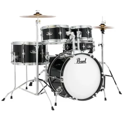 Pearl Roadshow Junior 5-Piece Drum Kit Pack with Hardware & Cymbals - Jet Black